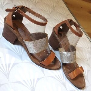 Elegant Brown and Silver Heels